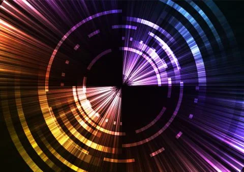 Circle digital pixel abstract background Stock Illustration