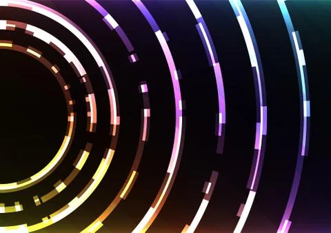 Circle digital pixel abstract background Stock Illustration