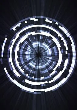 Circle digital pixel abstract background Stock Illustration