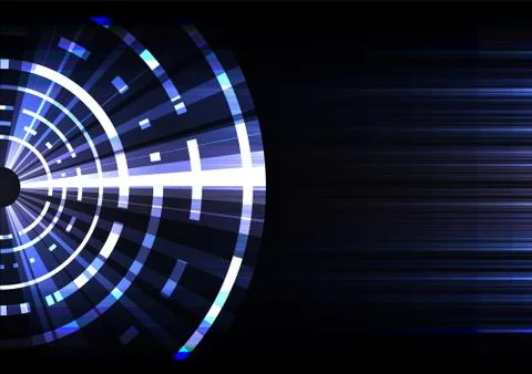 Circle digital pixel abstract background Stock Illustration