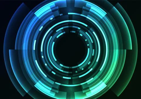 Circle digital pixel abstract background Stock Illustration