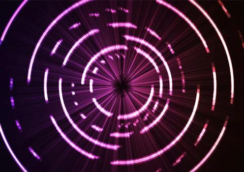 Circle digital pixel abstract background Stock Illustration