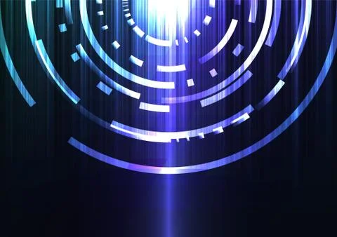 Circle digital pixel abstract background Stock Illustration