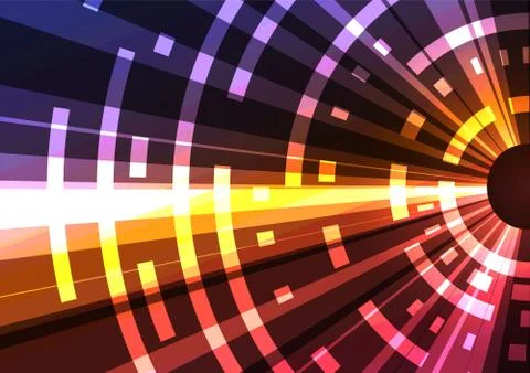 Circle digital pixel abstract background Stock Illustration