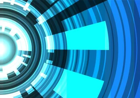 Circle digital pixel abstract background Stock Illustration