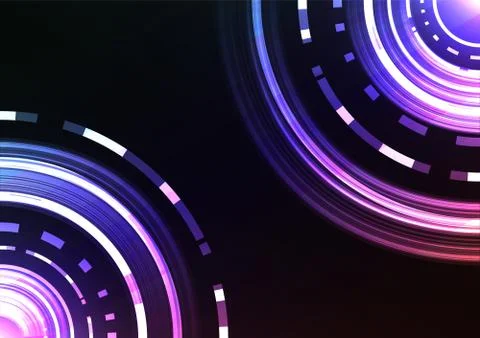 Circle digital pixel abstract background Stock Illustration