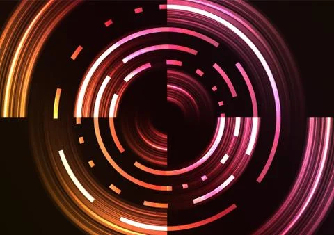 Circle digital pixel abstract background Stock Illustration