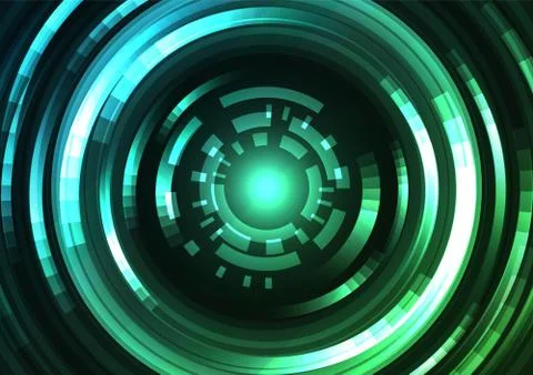 Circle digital pixel abstract background Stock Illustration