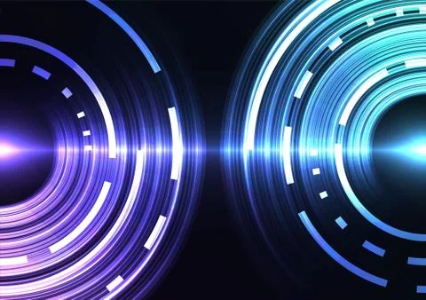 Circle digital pixel abstract background Stock Illustration