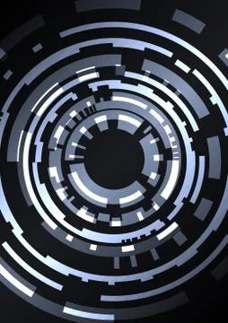 Circle digital pixel abstract background Stock Illustration