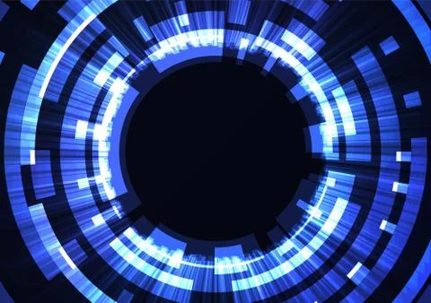 Circle digital pixel abstract background Stock Illustration