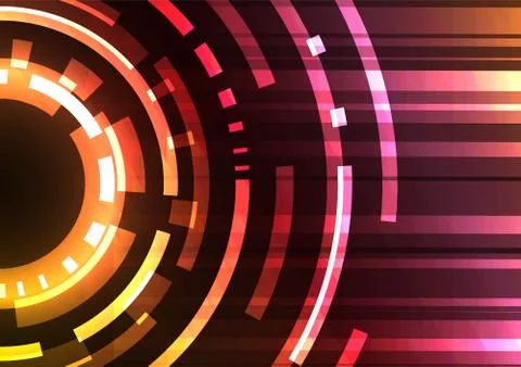 Circle digital pixel abstract background Stock Illustration