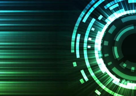 Circle digital pixel abstract background Stock Illustration