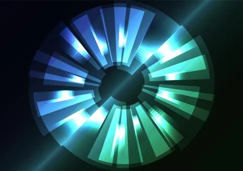 Circle digital pixel abstract background Stock Illustration