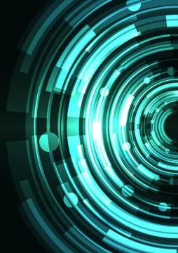 Circle digital pixel abstract background Stock Illustration