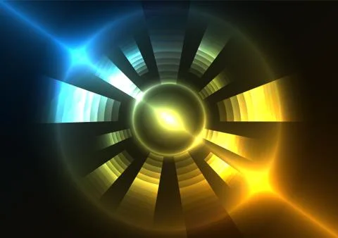 Circle digital pixel abstract background Stock Illustration