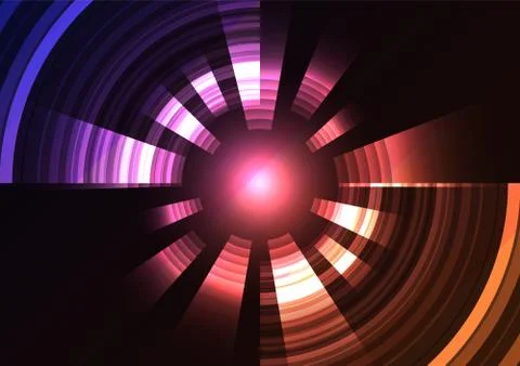 Circle digital pixel abstract background Stock Illustration