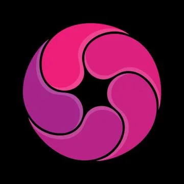 Circle divided into parts. Stylized vector illustration for creative design Stock Illustration