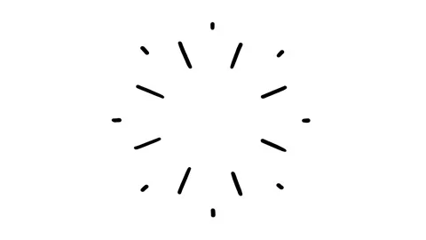 Circle of doodle accents, hand drawn stop motion animation on a white background Stock Footage 214395141