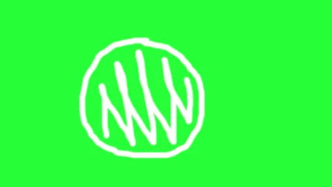 Circle (Dot) Drawing on Green Background Horizontal Footage Wiggle Stock Footage 320229438