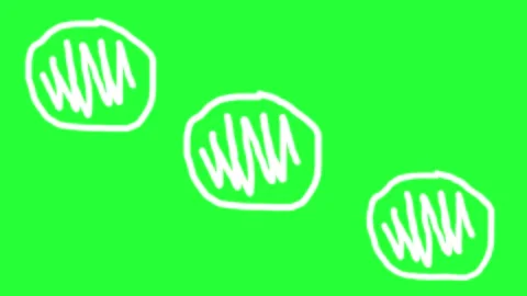 Circle (Dot) Drawing on Green Background Horizontal Footage Wiggle 3 in 1 Stock Footage 320229439