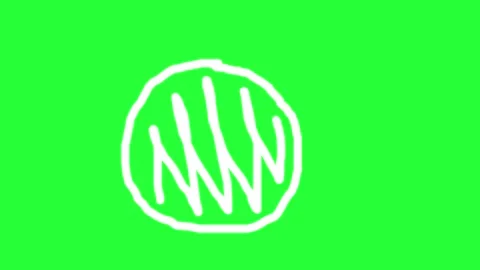 Circle (Dot) Drawing on Green Background Horizontal Footage Stock Footage 320229441