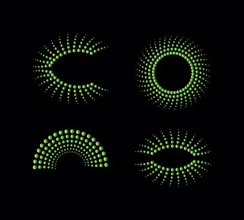 Circle Dot Formation Flow Sign Stock Illustration