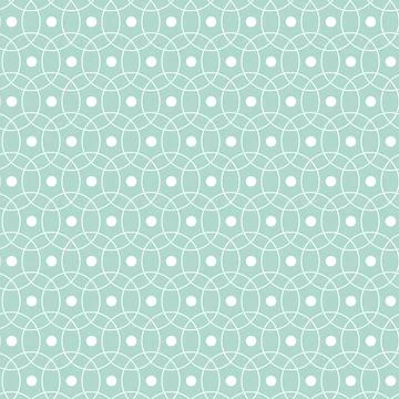 Circle dot green mint pastel speckled polka dot seamless pattern Stock Illustration