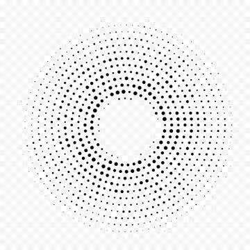 Circle dot halftone circular pattern vector white minimal gradient texture ba Illustrazione stock