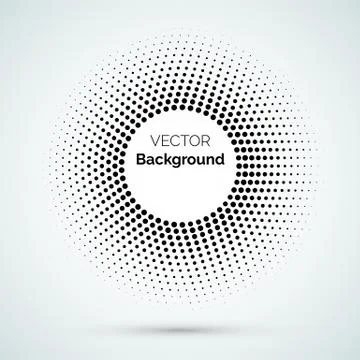 Circle dot halftone pattern. Round vector graphic halftone gradient backgroun Illustrazione stock