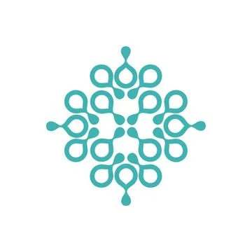 Circle Dot Particle Logo Template Illustration Design Stock Illustration