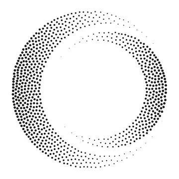 Circle dot pattern halftone vector round background design Stock Illustration
