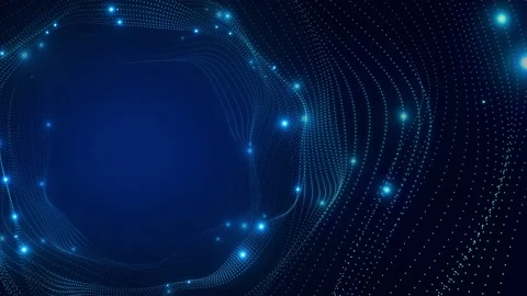 Circle dot wave digital background. Stock Footage 232776495