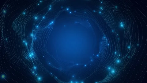 Circle dot wave digital big data Stock Footage 232776228