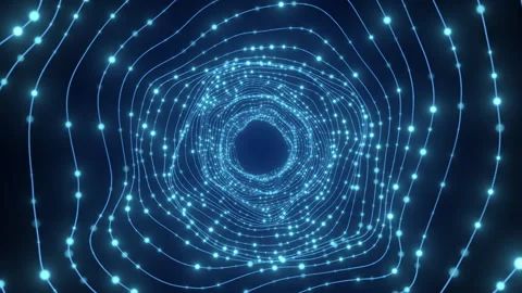 Circle dot wave digital big data, Digital Line Dots Connect Stock Footage 337864922
