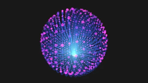 Circle of dots and lines a fingerprint representation 스톡 동영상 270396963