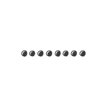Circle dots, line separator monochrome divider Illustrazione stock