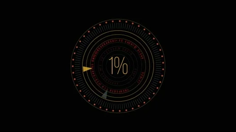 Circle download or upload progress bar. Scrolling source code on the background. Video stock 238914163