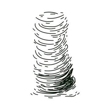 Circle dust spin fast twirl blow eddy blizzard on white background landscape. Stock Illustration