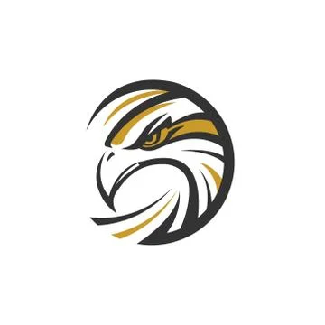 Circle Eagle Sea Hawk Logo Symbol Stock Illustration