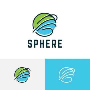 Circle Earth Ball Sphere Abstract Modern Logo Symbol Stock Illustration