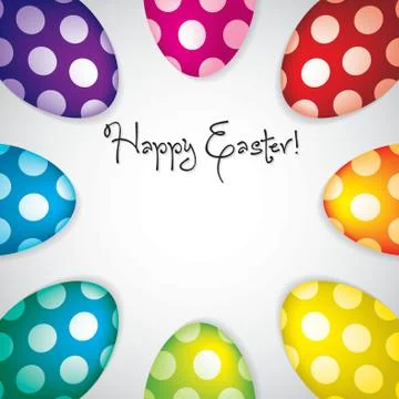 Circle of Easter eggs border in vector format. イラスト素材