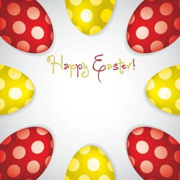 Circle of Easter eggs border in vector format. イラスト素材