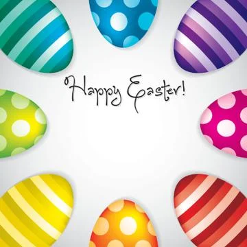 Circle of Easter eggs border in vector format. イラスト素材
