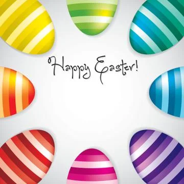 Circle of Easter eggs border in vector format. イラスト素材