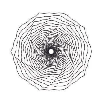 Circle effect transform, Round and spiral twisted, flower 스톡 일러스트