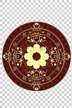 A circle with an elegant pattern, made by hand, in the Old Russian style. Stock Illustration
