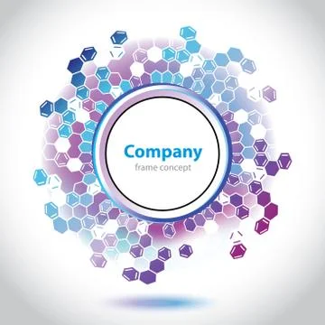 Circle element - DNA molecules - abstract background Ilustración de archivo