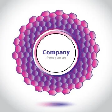 Circle element - molecular grid - abstract background 스톡 일러스트