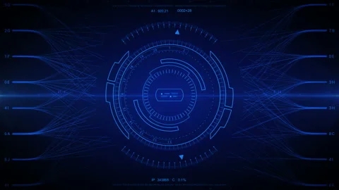 Circle element, target.User interface Heads up display. Stock Footage 106976586